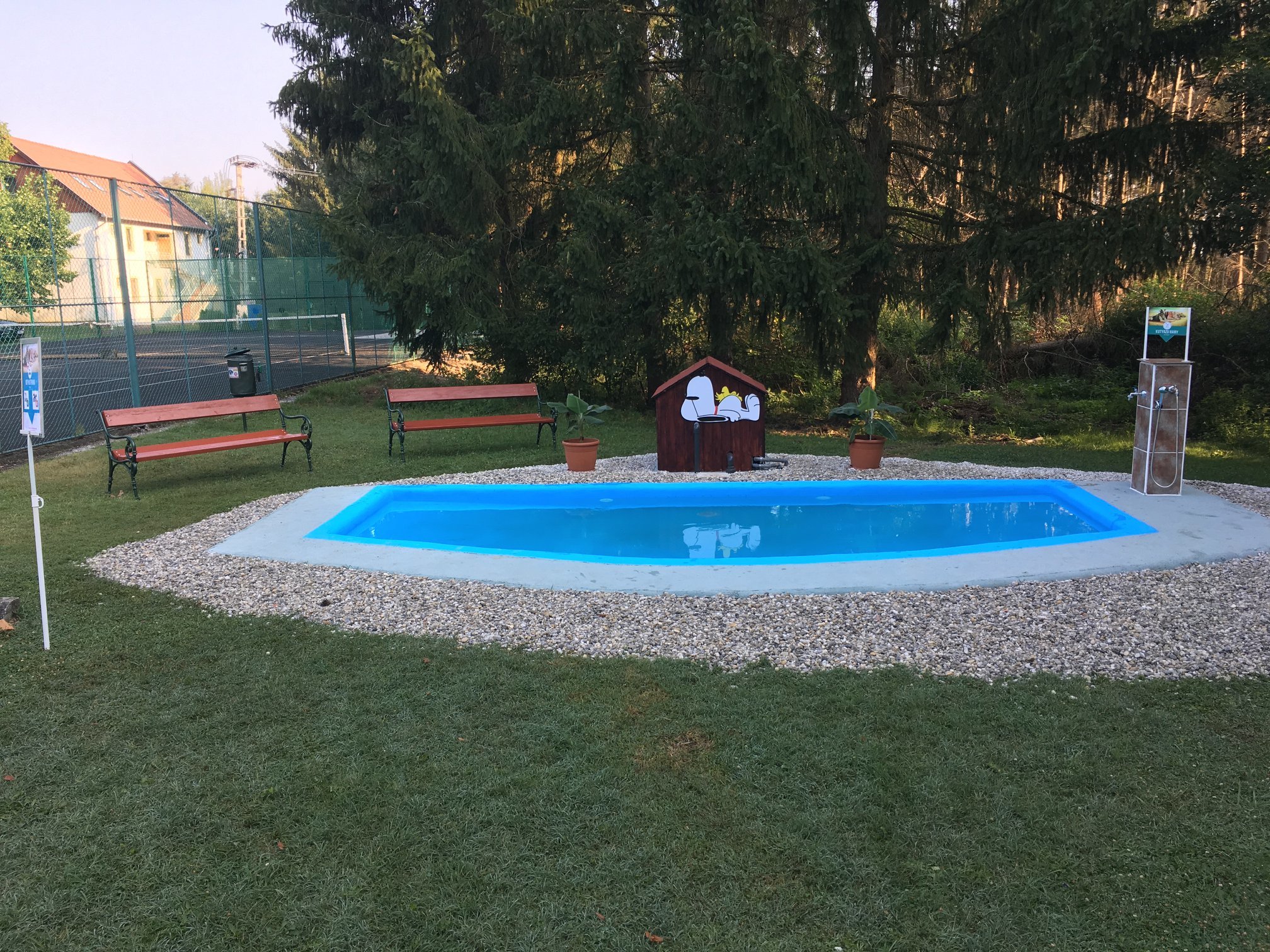 Kutyamedence várja a kutyákat a kutyabarát hotelben Kutyamedence várja a kutyákat a kutyabarát hotelben