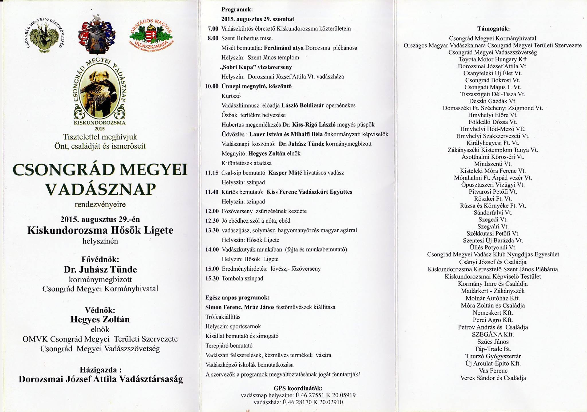 Csongrád Megyei Vadásznap