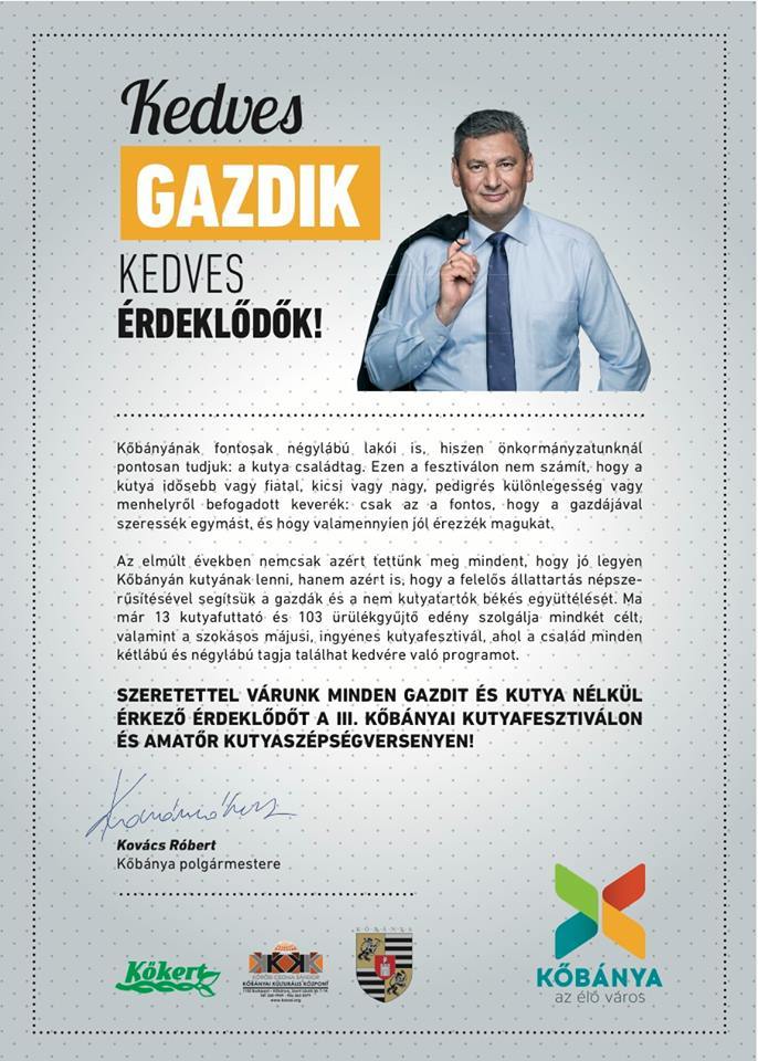 III. Kőbányai Kutyafesztivál és Amatőr Kutyaszépségverseny