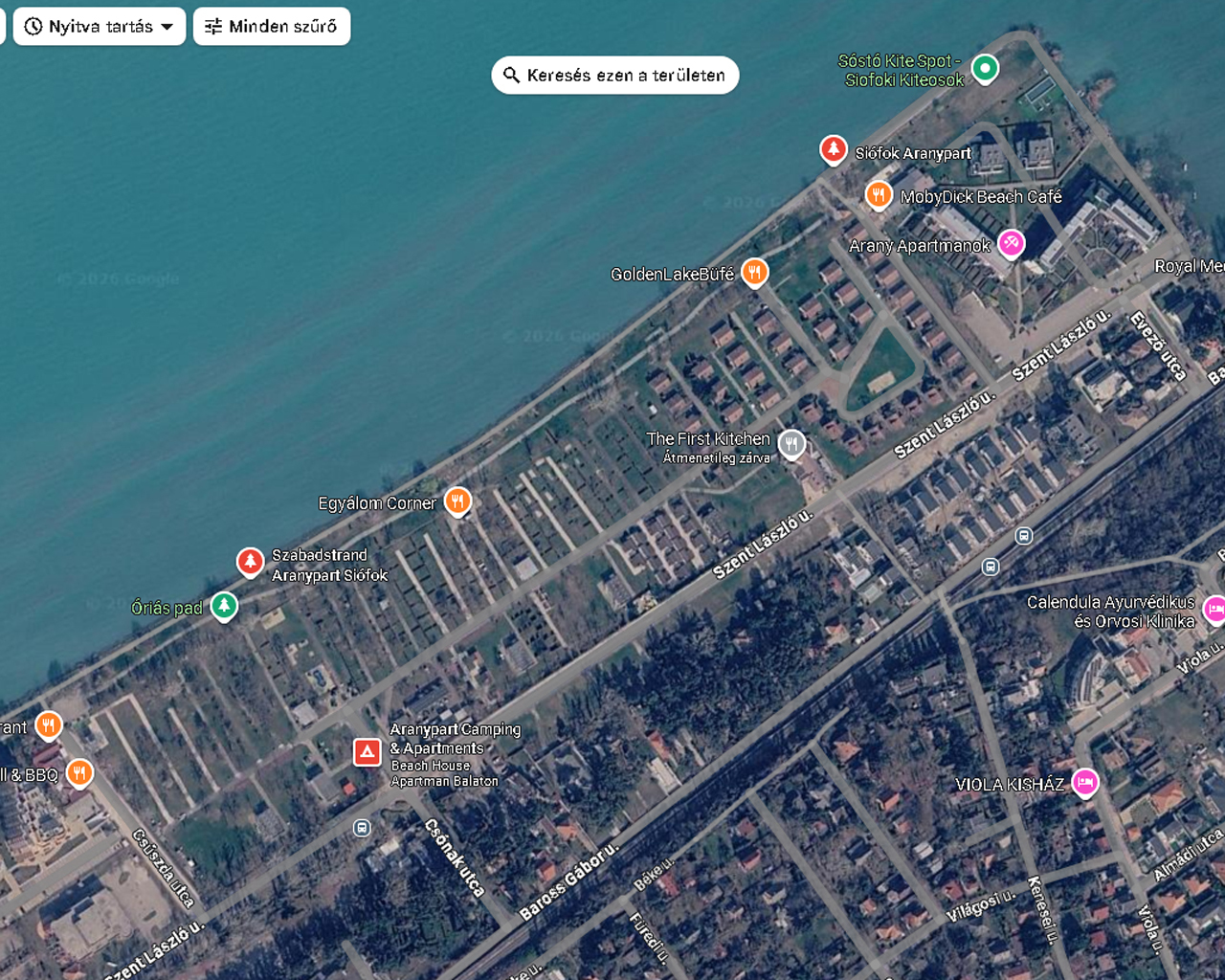 Siófok kutyabarát fürdetőhely térkép