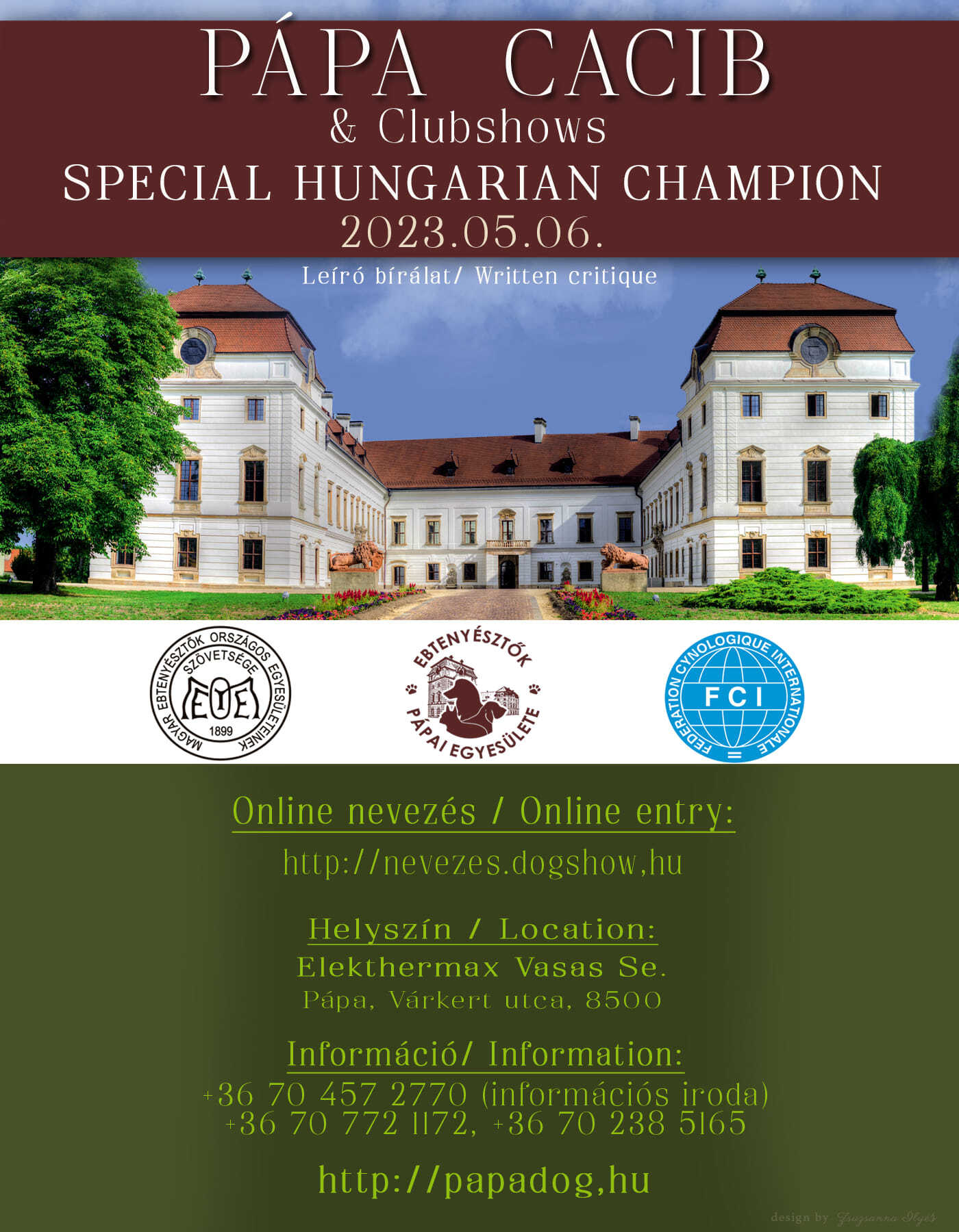 Pápa 2x Cacib and Clubshows :Special Champion Title
