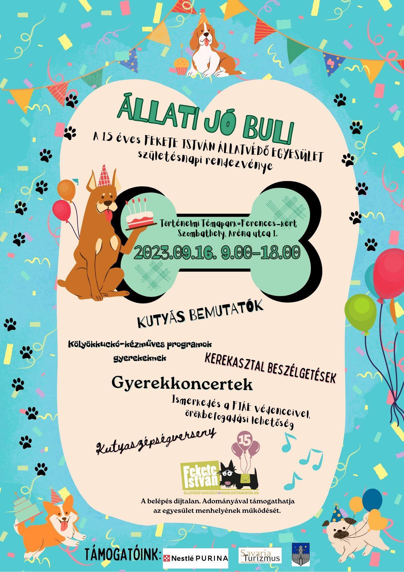 Állati jó buli - 15 éves a Fekete István Állatvédő Egyesület