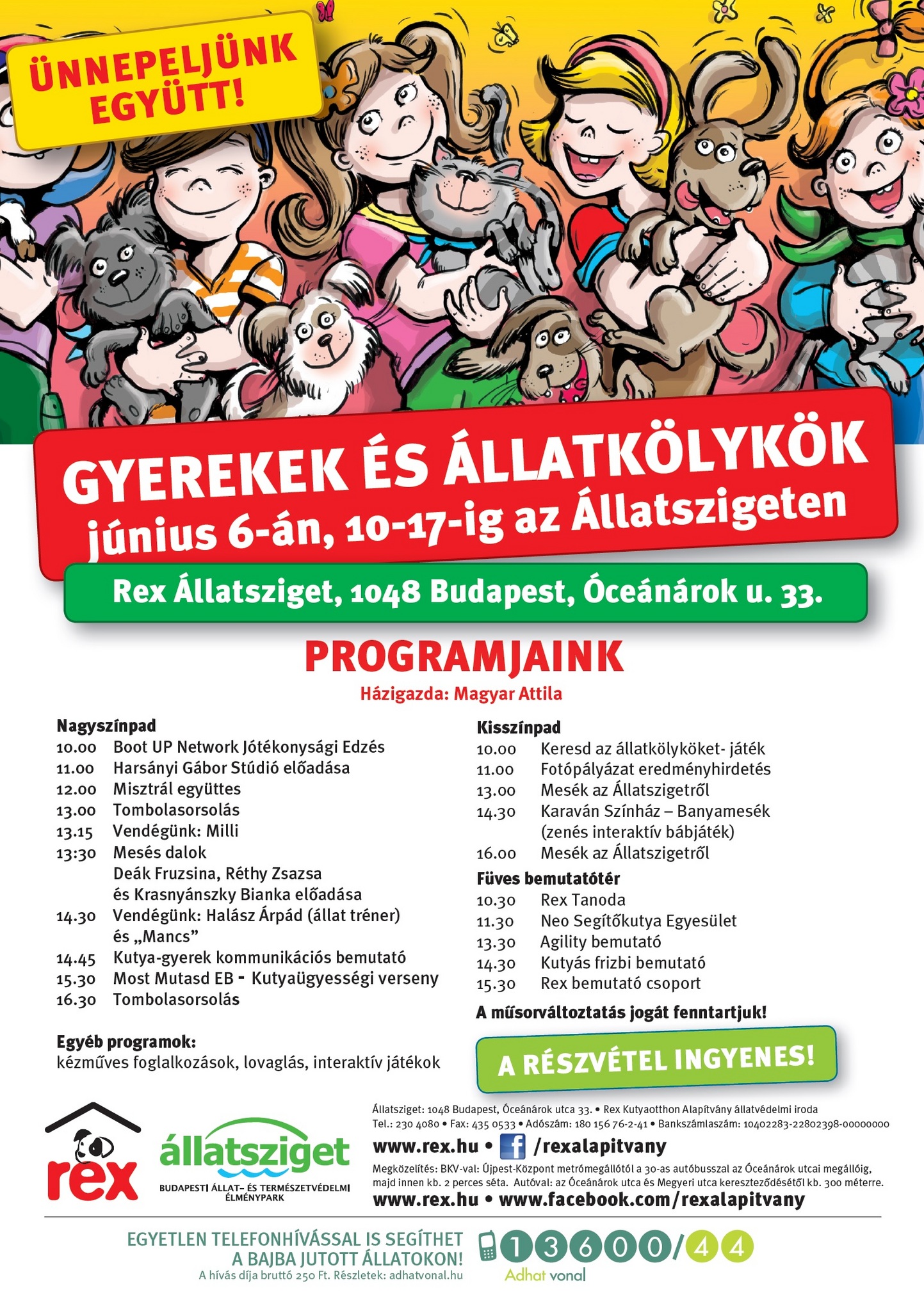 Rex Állatotthon gyermeknapi rendezvénye