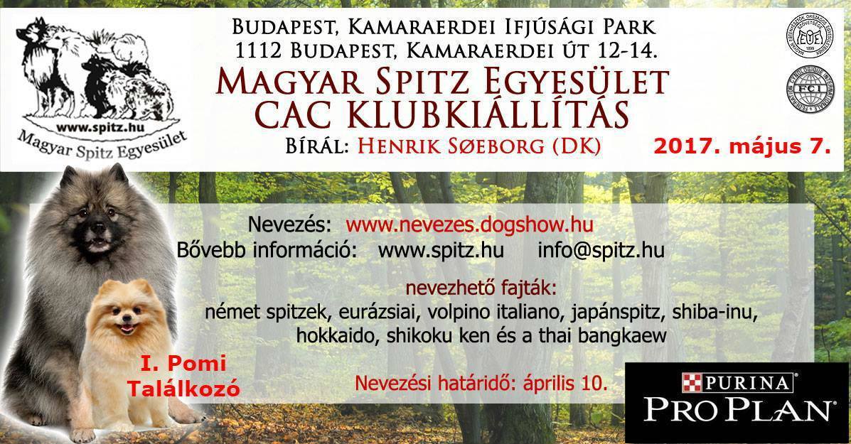 Magyar Spitz Egyesület CAC Klubkiállítás 2017