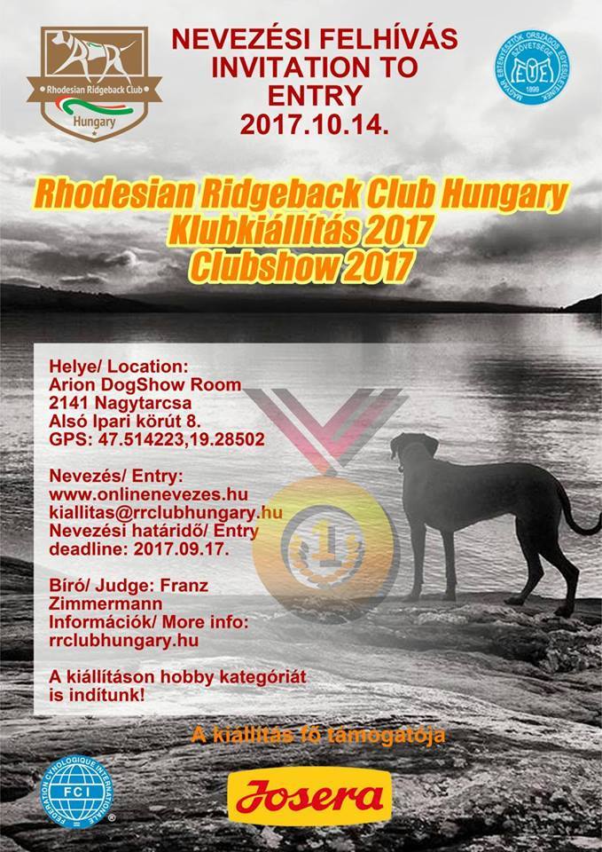 I. Rhodesian Ridgeback Club Hungary Club Show