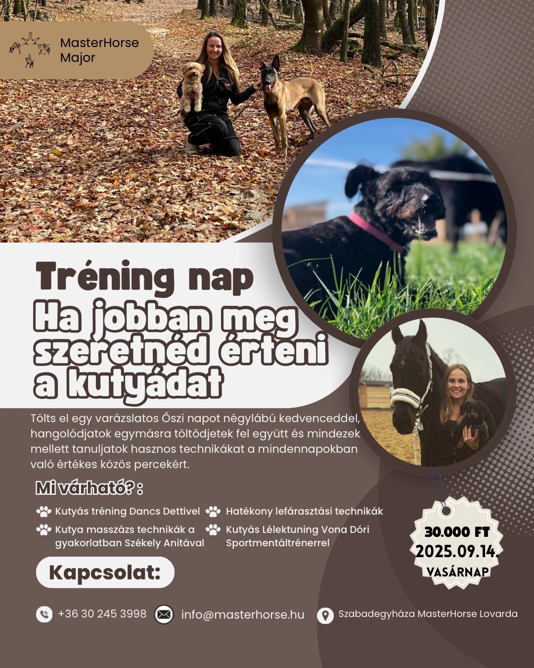 Őszi kutyás tréningnap a MasterHorse Majorban