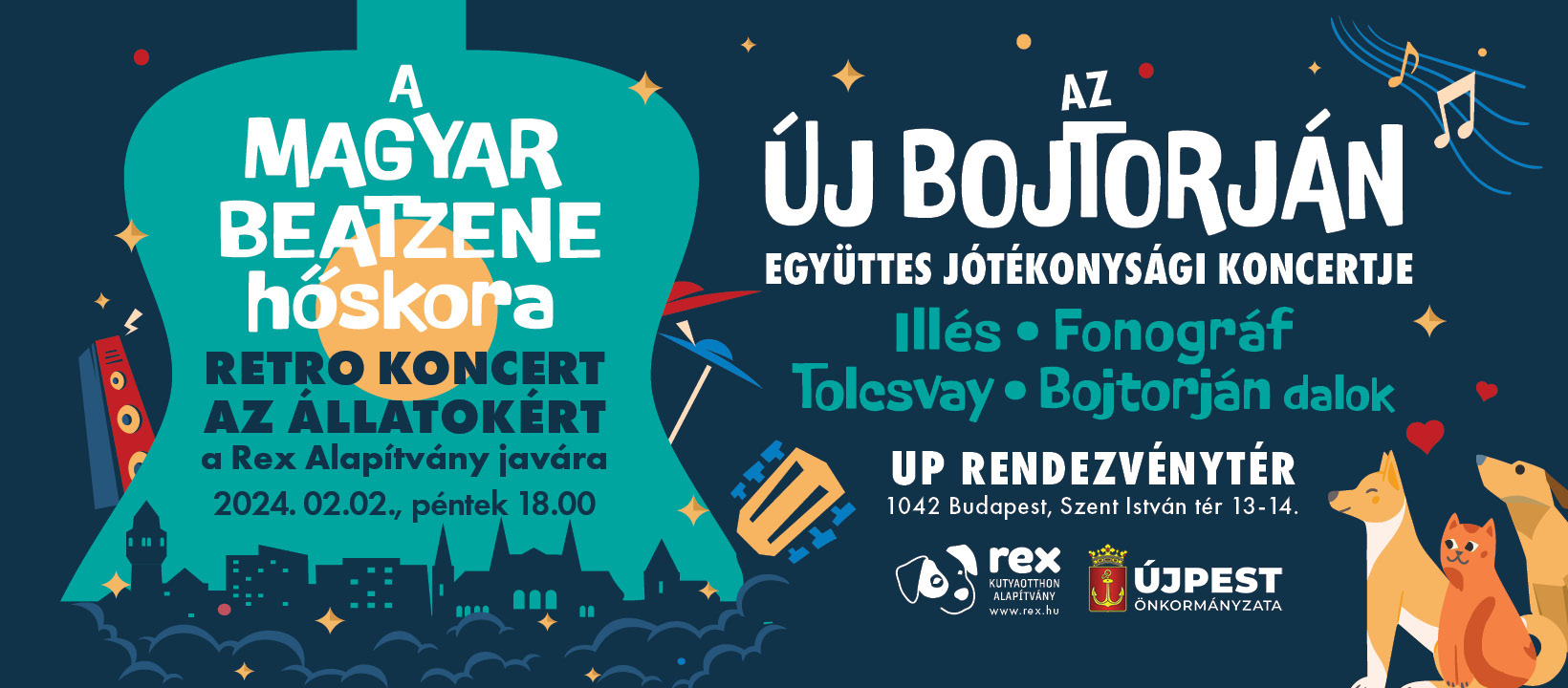 Jótékonysági koncertet tart februárban a Rex Kutyaotthon Alapítvány