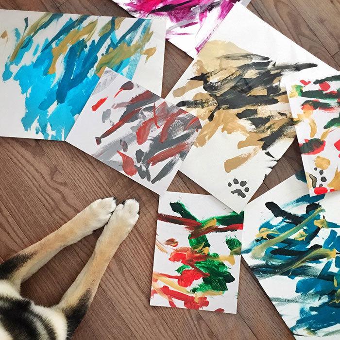 Hunter, a kutya és festményei