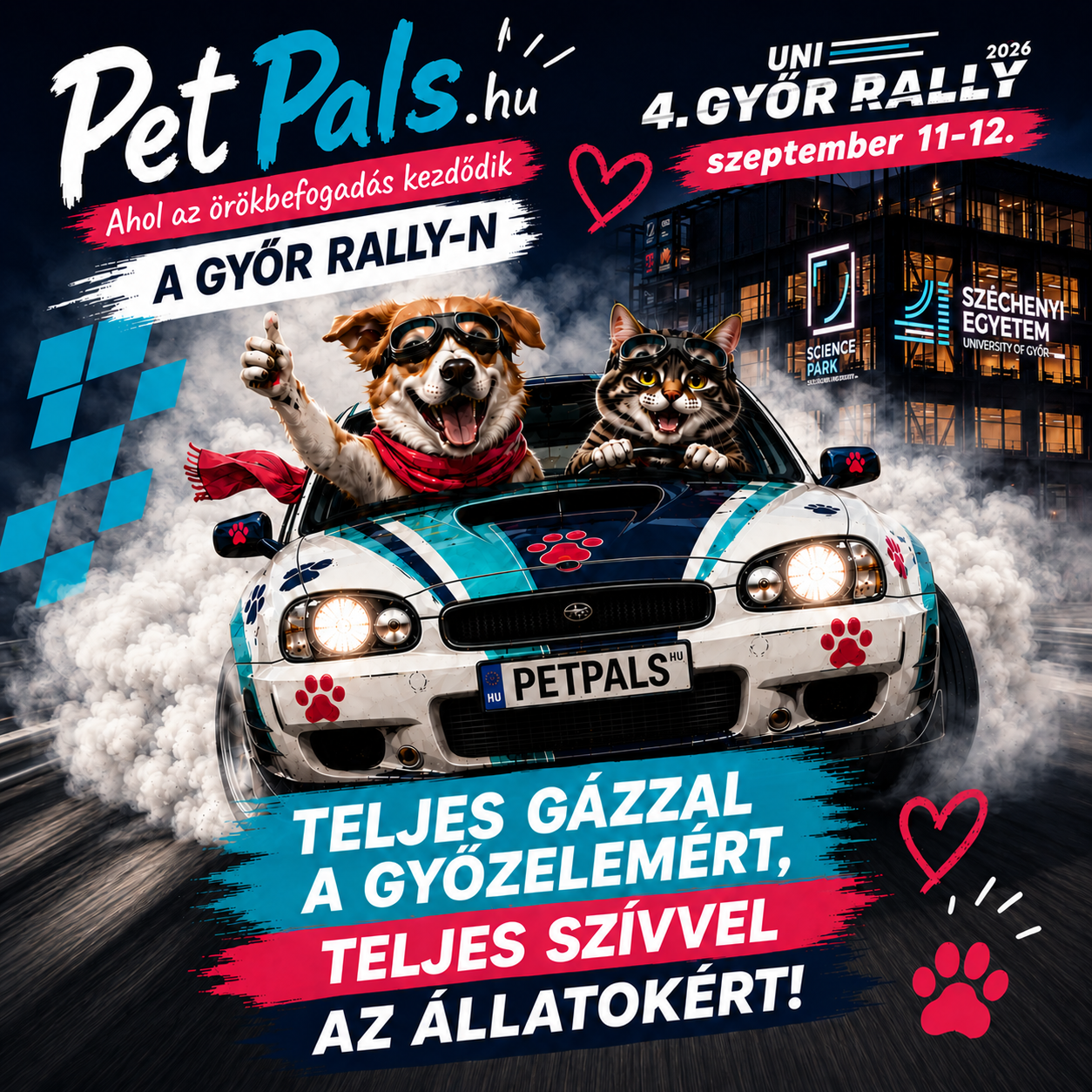 Állatvédelem a Győr rallyn