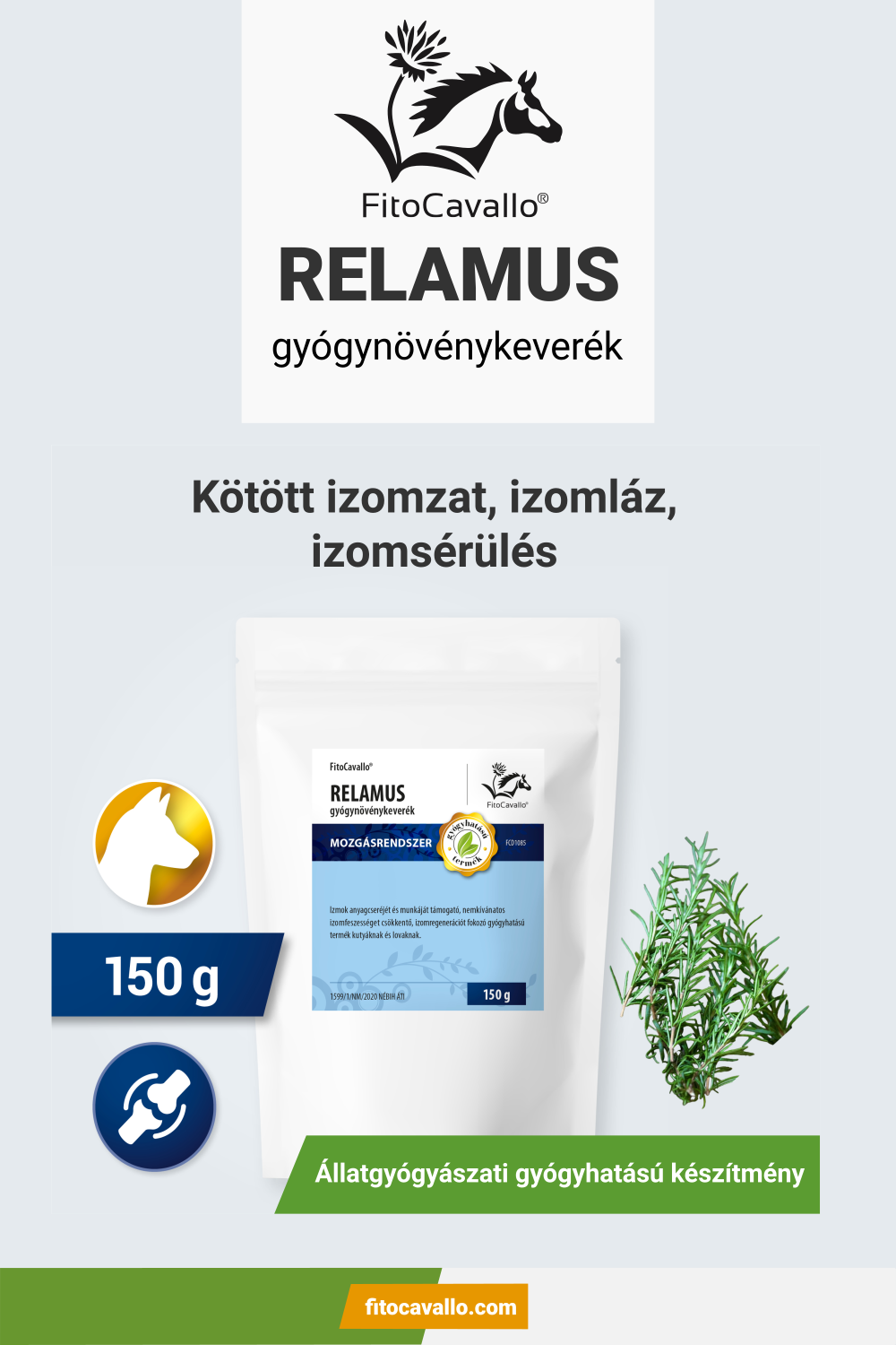 Mozgáshiány okozta nyugtalanság és alvászavar kutyáknál - Fitocavallo Relamus gyógynövénykeverék