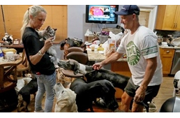 46 kutyával és cicával osztotta meg otthonát a pár a hurrikán idején
