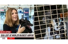Három hét után került elő a kutya, akinek egy repülőtéri átszállás során veszett nyoma